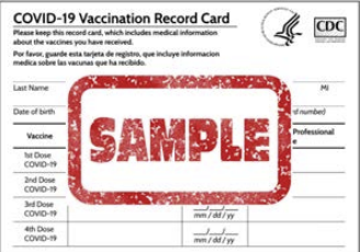 Covid-19 vaccination card