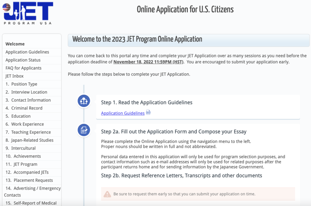 The JET Program Online Application Guide JET Program Guide